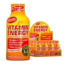 Vitamina Energia Imune+ Força extra Energia Tiro – Burst laranja – 100% DV B-Vitamins & 260mg Cafeína – Calorias Zero, Livre de açúcar, Vegan, – Imunidade & Suporte Energia – 1,93 fl oz, 12-Pack