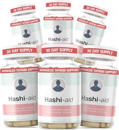 IBDassistTM Hashi Ajuda suporte tireóide para mulheres e homens - Suplemento tireóide para doença de Hashimoto e hipotireoidismo* - com Ashwagandha, Selênio, Zinco, Vitaminas Essenciais & Mais - 30 Cápsulas (6 Pack)