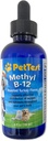 PetTest Methyl B12 Vitamina Liquid Drops 4fl oz (5000 MCG) Suplemento com metilcobalamina para animais de estimação diabéticos, Absorção máxima para aumentar a energia para cães e gatos
