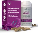 Suplementos de energia ativa – Fadiga-luta C & B Suplementos de vitamina – Suplemento de vitamina w/Folato, Ferro e ervas adaptogênicas – Cápsulas multivitamínicas livres de cafeína (60 condes)
