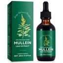 Mullein Drops for Lungs 2 Fl Oz - Mullein Leaf Extract for Lungs with Chlorophyll - Suplemento de ervas naturais para limpeza do pulmão, suporte respiratório, aumentar a imunidade, bem-estar digestivo