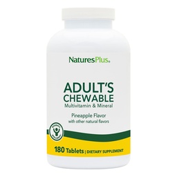 NaturesPlus Multivitamin mastigável adulto - 180 Comprimidos vegetarianos - sabor abacaxi - Suplemento de alimentos integrais naturais para a saúde geral, energia - sem glúten - 180 Servings