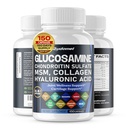Glucosamina Sulfato de condroitina Metilsulfonilmetano Ácido hialurónico Ginger C, D3, Pimenta Negra -150 Cápsulas