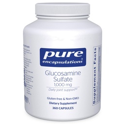 Encapsulamentos puros Sulfato de glucosamina 1.000 mg .. Suplemento para Apoio e Mobilidade Conjuntas, Saúde da Cartilagem e Tecido Conectivo * 360 Cápsulas