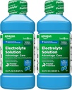 Cuidado básico Solução de Eletrolíticos Vantagem Cuidado com Prevital Prebióticos, Framboesa Azul, Projetado para ajudar a prevenir a desidratação, substitui Eletrolíticos, Fluido e Zinco, 33.8 fl oz (Pacote de 2)
