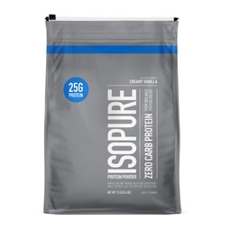 Isopure Zero Carb 100% Puro Whey Isolate Protein Powder, Lactose Free, Gluten Free, Com vitaminas, Creamy Vanilla, 25g Protein Per Serving, 7,5 Lbs, 110 Servings (Packaging May Vary)