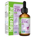 Nutra Feliz Zinco da Natureza, Zinco Líquido Premium para Bebê, Infantil, Crianças e Crianças, TRAACS Quelato Zinco, Alta biodisponibilidade, Não-GMO, Kosher, 2 Fl. Oz (60ml)