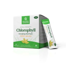 Pacotes Sunshine Chlorophyll Stick da natureza: sobrecarregue seu detox e aumentar a saúde da gut em embalagens convenientes, Delicious Stick (Sweet Melon)