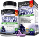 Cápsulas BioSchwartz Elderberry 60 Count + Probiótico 40 Bilhões UFC 60 Count Bundle