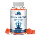 Gummies de orotato de lítio 5mg por serviço - Testado terceiro, planta baseada. Alternativo a gotas de lítio ou pílulas. Trace Mineral para suporte de humor- Suplementos de Lítio com sabor de morango- 60