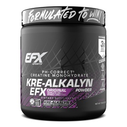 EFX Sports Kre-Alkalyn EFX Powder PH Correct Creatine Monohydrade Powder Supplement (Suplemento em pó) Força, Crescimento e Desempenho Músculo 110 Servings (Grape)
