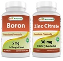 Citrato de boro 5 mg e zinco 30 mg