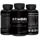 Hombre Male Enhancing Supplement – Adicionar 2 em 60 dias com as nossas pílulas de alargamento para homens crescimento muscular – Aumentar o tamanho, força, resistência – Endurance, desempenho, impulsionador de energia - 60 cápsulas