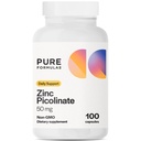 PureFormulas Picolinato de Zinco 50 mg - Imunidade e suporte de hormônios - Biodisponível 50 mg Suplemento de Zinco 100 Cápsulas