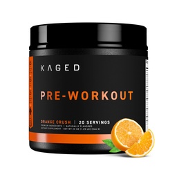Kage original pré-treino em pó ou esmagamento de laranja, pré-treino com creatina, beta Alanine, L-citrulina, BCAAs, 274 mg de cafeína orgânica, pré-suplementos para homens e mulheres