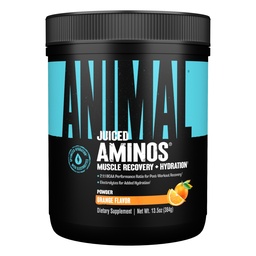 Animal Juiced Amino Acids - BCAA Powder EAA Matrix Plus Hidratação com Eletrólitos e Sal do Mar A qualquer hora Recuperação e desempenho melhorado, sabor laranja, 30 Servings