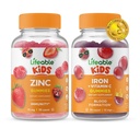 Crianças Zinco Vidal + Ferro e Vitamina C Crianças, chicletes Bundle - Grande degustação, Suplemento de Vitamina, Glúten Livre, GMO Livre, chiclete mastigável