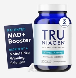 TRU NIAGEN - Nicotinamida patenteada Riboside NAD+ Suplemento. NR Suporta Metabolismo e Reparo de Energia Celular, Vitalidade, Envelhecimento Saudável do Coração, Cérebro e Músculo - 60 Servimentos / 120 Cápsulas