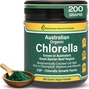 Biogênese chlorela orgânica em pó - 200g - Australian Grown - BioDynamic Cracked Cell Wall - Rico em clorofila, vitaminas e minerais - Suporta energia e imunidade