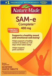 Natural Made SAM-e Complete 400 mg - 60 Comprimidos Entéricos Revestidos