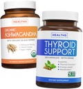 Pacote de suporte de tireóide e Ashwagandha - Revive & Thrive Pack - Suporte de tireóide com iodo (Não-GMO) Melhorar energia e Ashwagandha orgânica com 1350mg Ashwaganda Root Powder por serviço