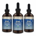 Dr. Mercola Zinc Liquid Drops - Suporta Imune & Organ Health - 15 mg Orgânico Zinc Liquid Drops - USDA Organic - NSF Certified - Non-GMO, Gluten-Free & Soy-Free - 3,88 fl oz (3 Pack)