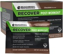 BODi Recuperar Whey Protein Powder Blend– Suplemento de Whey Chocolate pós-trabalho para recuperação muscular com 20g de proteína, BCAAs, extrato de romã - Recuperação rápida - 18 pacotes de serviço