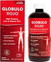 Globulo Rojo suplemento de ferro - Suplemento dietético líquido com alta potência de ferro e vitamina B (Vegan) (1 embalagem)
