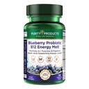 Produtos de pureza Blueberry Probiótico B12 Energia Derreter Probiótico Clínico - Mirtilos orgânicos, Metilcobalamina B-12-30 Derretimento