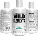 Elementos selvagens Gut apoio ácido fulvico mistura mineral derivado de depósitos de plantas antigas, revestimento de tripa de cura, melhorar a cognição e imunidade, 70+ minerais, tudo natural, 32 onças