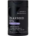 Esportes Pesquisa Vegan Flaxseed Oil (1200mg) Suplemento de ervas com planta baseada ALA Omega 3 - Vegan Certified & Non-GMO Verificado - Gluten, Soy & Carrageenan Free (180 Veggie Softgels)