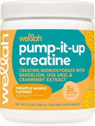 Creatina de Wellah para Mulheres (50 Servings, Mango de Abacaxi) - Creatina Mono-hidratada com extrato de dente-de-leão e cranberry