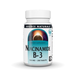 Fonte Naturals Niacinamida B-3, 100 mg Suplemento dietético - 250 Comprimidos