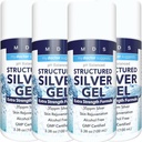 Gel de prata coloidal Força extra - 35ppm Gel de prata coloidal ativado para máxima potência - Made in USA - Fórmula estruturada em um pacote conveniente 4