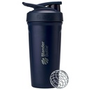 BlenderBottle Sport garrafa de shaker de aço inoxidável isolado com fio Whisk, 24-ounce, Marinha – Protein Shakes & Hydration para atletas e fitness entusiastas, fácil de misturar, mantém bebidas frias, tampa bloqueável