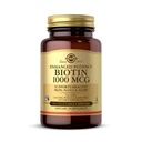 Solgar Biotin 1000 mcg - 100 Cápsulas vegetais - Suporta pele saudável, unhas e cabelo - Não-GMO, Vegan, Sem glúten, Leite Livre, Kosher - 100 Servings