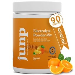 JUNP Electrolytes Powder No Sugar No Carbs, Doce Tangy Citrus Laranja Keto Electrolyte Drink Mix, Potássio & Sal Hydration Powder Electrolytes Zero Calory Sugar Free Electrolyte Powder, 90 Servings