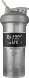 BlenderBottle Shaker série Pro perfeito para batidos de proteína e pré-treino, 28-ounce, Smoke Grey