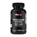 Iodeto de potássio Suplemento dietético 130 mg por serviço - 150 comprimidos (2 frascos)