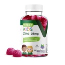 Viteey Zinc para crianças Gummies, 25mg - Suporte imunológico para crianças e adolescentes - Poderoso antioxidante natural, Crianças Zinc Suplemento de Vitamina - Vegan, Gelatina grátis, Glúten grátis - Gostoso Chewable Berry Flavor Gummy