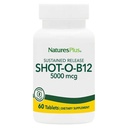 NaturesPlus Shot-O-B12 5000 mcg - 30 Comprimidos de Lançamento Mantidos, Pacote de 2 - Suporta Produção de Energia e Humor - Vegetariano, Glúten Livre - 60 Total de Serviços
