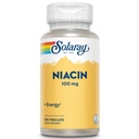 Solaray Niacin 100mg - Suplemento de vitamina B3 Niacin para Mulheres e Homens, Suporta Saúde Celular, Suporte do Sistema Nervoso - 100 Cápsulas Veg