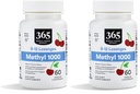 Mercado inteiro de alimentos, metil B-12 Lozenges 1000mcg, sabor de cereja, 60 ct (Pacote de 2)