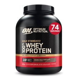 Optimum Nutrition Gold Standard 100% Whey Protein Powder, Chocolate duplo rico, 5 libras (Pacote de Vary Maio)