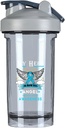 Meu herói agora é meu anjo próstata câncer Conscientização 18 Ounce Shaker garrafa misturador de bebida à prova de vazamento pré-treino proteína Shakes refeição substituição agita garrafas 500ML/18 Oz cinza