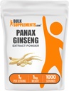 BulkSupplements.com Ginseng Raiz Extrair Pó - Panax Ginseng Suplemento, Suplemento de ervas - Vegan & Gluten Grátis, 1g por serviço, 1 kg (2,2 lbs) (Pacote de 1)