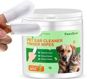 Toalhas de ouvido para cães e gatos - Limpeza suave, Eliminando cheiros desagradáveis, Feito a partir de extratos de plantas, 50 Toalhas