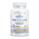 Naturals nórdicos ProOmega-D, sabor limão - 60 Gels macios - 1280 mg Omega-3 + 1000 UI D3 - Óleo de peixe de alta potência - EPA & DHA - Cérebro, Olho, Coração, & Saúde Imune - Não-GMO - 30 Servings