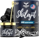 Himalaia Orgânico Shilajit 50 Serve energia natural e Immunity Booster para homens e mulheres com 80+ Essential Trace Minerals e 75%+ Ácido Fulvico 100% puro
