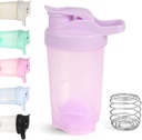 D.Y.Uma garrafa de shaker de 16 onças, Copos de shaker de esportes à prova de fuga para batidos de proteína, Garrafa de shaker para pré-treino e viagem para ir,BPA livre e fácil limpa garrafa de shaker de proteína, roxo